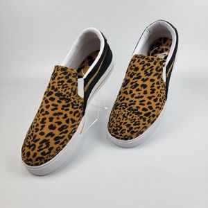 Nike Court Legacy Slip-On Women's 8.5 Sneaker DJ5938 001 Leopard Print NWOB